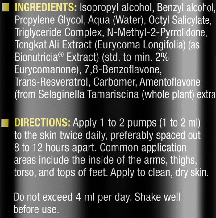 Alpha-Gel by XPG - Supplement Facts