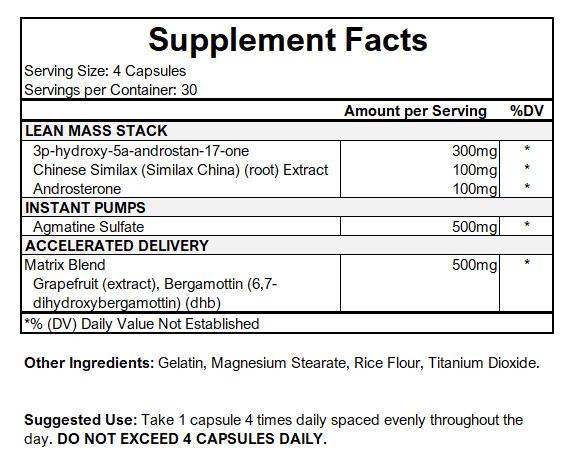 Anabolic Trinity by Hard Rock Supplements - Supplement Facts