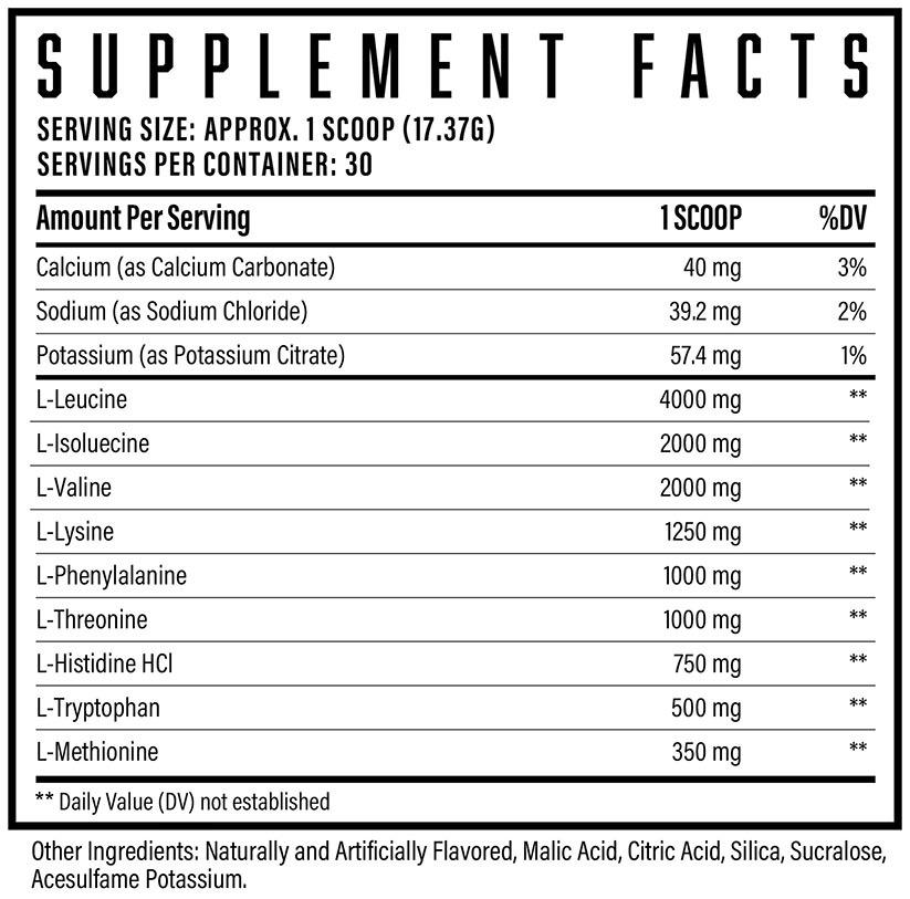 Huge EAA by Huge Supplements - Supplement Facts