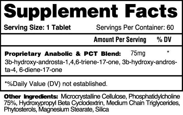Letro XT by Blackstone Labs  - Supplement Facts