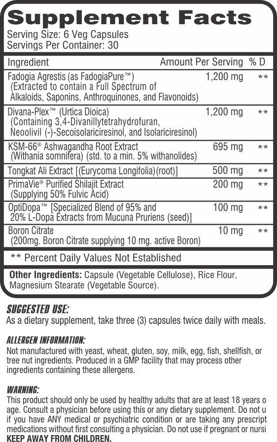 M-Test by Competitive Edge Labs - Supplement Facts