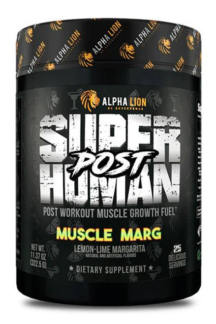 Jar of SuperHuman Post by Alpha Lion - Muscle Marg Flavor