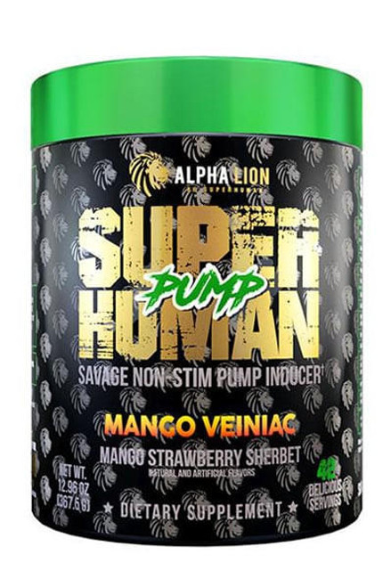 Jar of Alpha Lion SuperHuman Pump Mango Veiniac