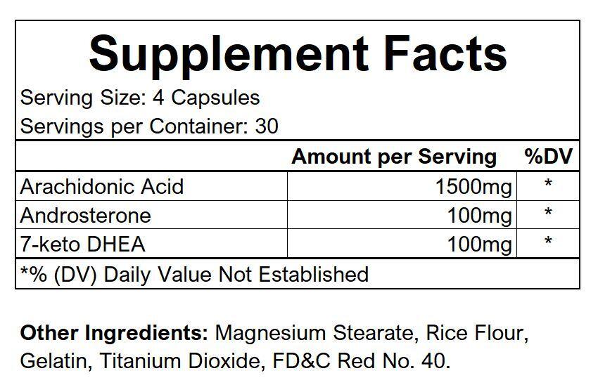 Ultimate R-Andro by Hard Rock Supplements - Supplement Facts